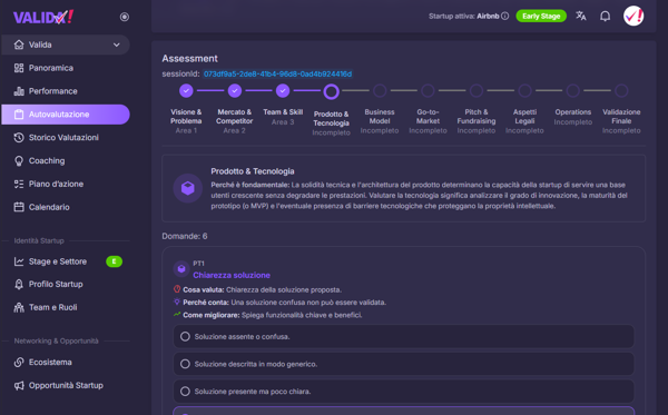 Anteprima overview assessment Valida